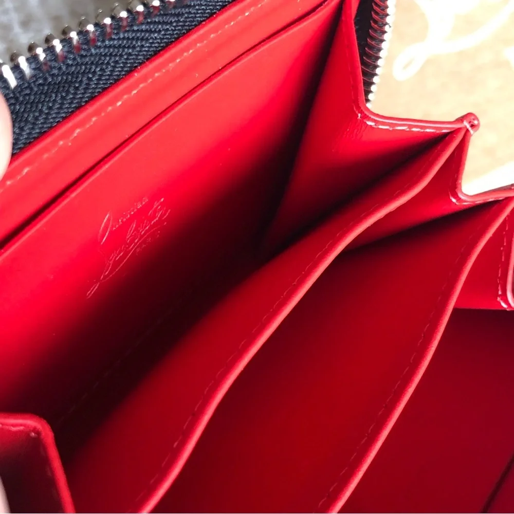 Christian Louboutin Panettone White Leather Stud Small Coin Purse Wallet - Picture 10 of 15